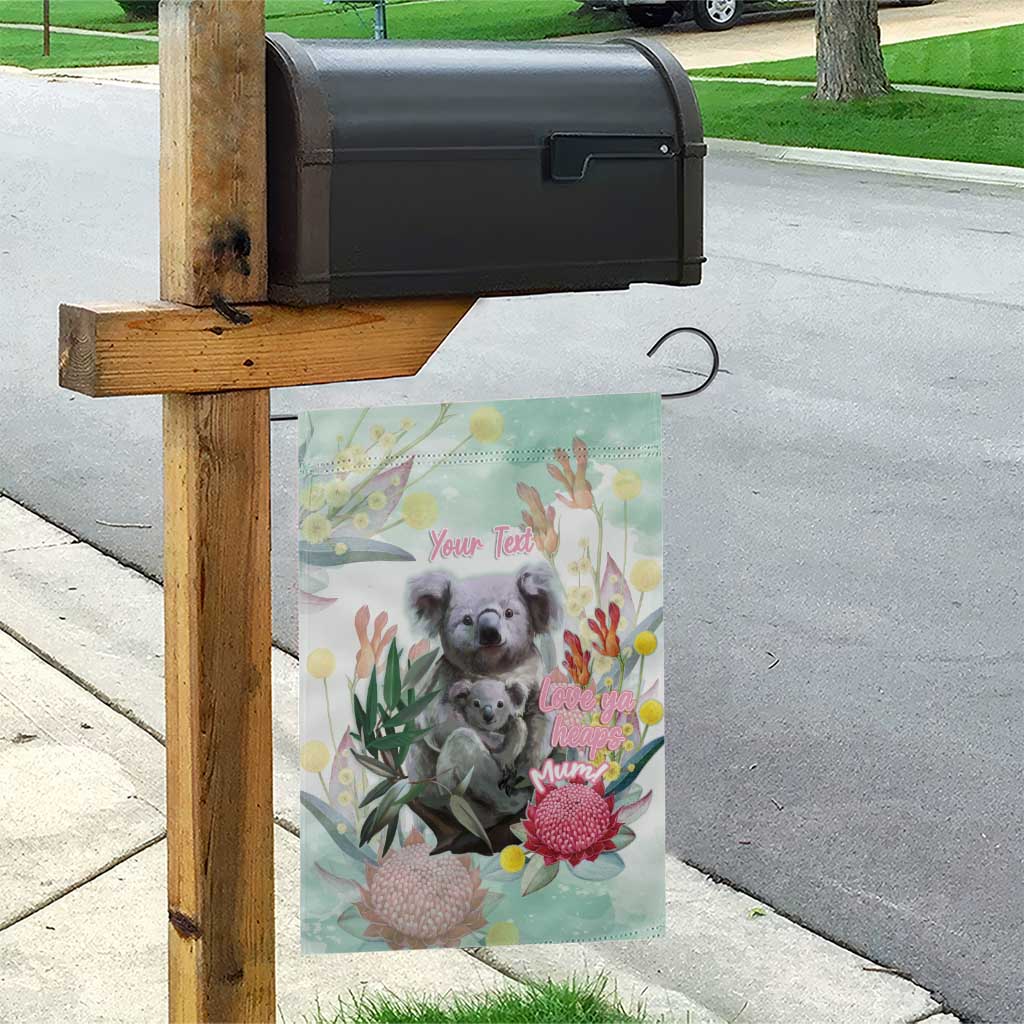 Koala Australia Mother's Day Personalised Garden Flag Love ya Heaps Mum Watercolor