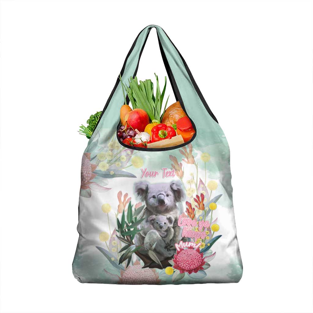 Koala Australia Mother's Day Personalised Grocery Bag Love ya Heaps Mum Watercolor