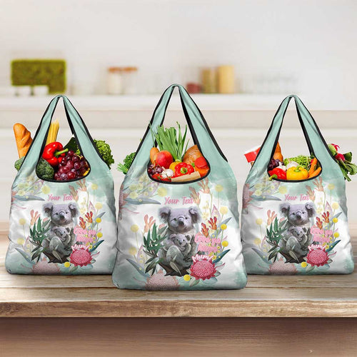 Koala Australia Mother's Day Personalised Grocery Bag Love ya Heaps Mum Watercolor