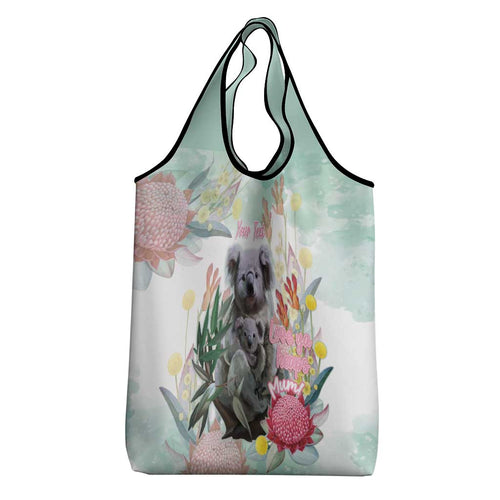 Koala Australia Mother's Day Personalised Grocery Bag Love ya Heaps Mum Watercolor
