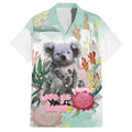 Koala Australia Mother's Day Personalised Hawaiian Shirt Love ya Heaps Mum Watercolor
