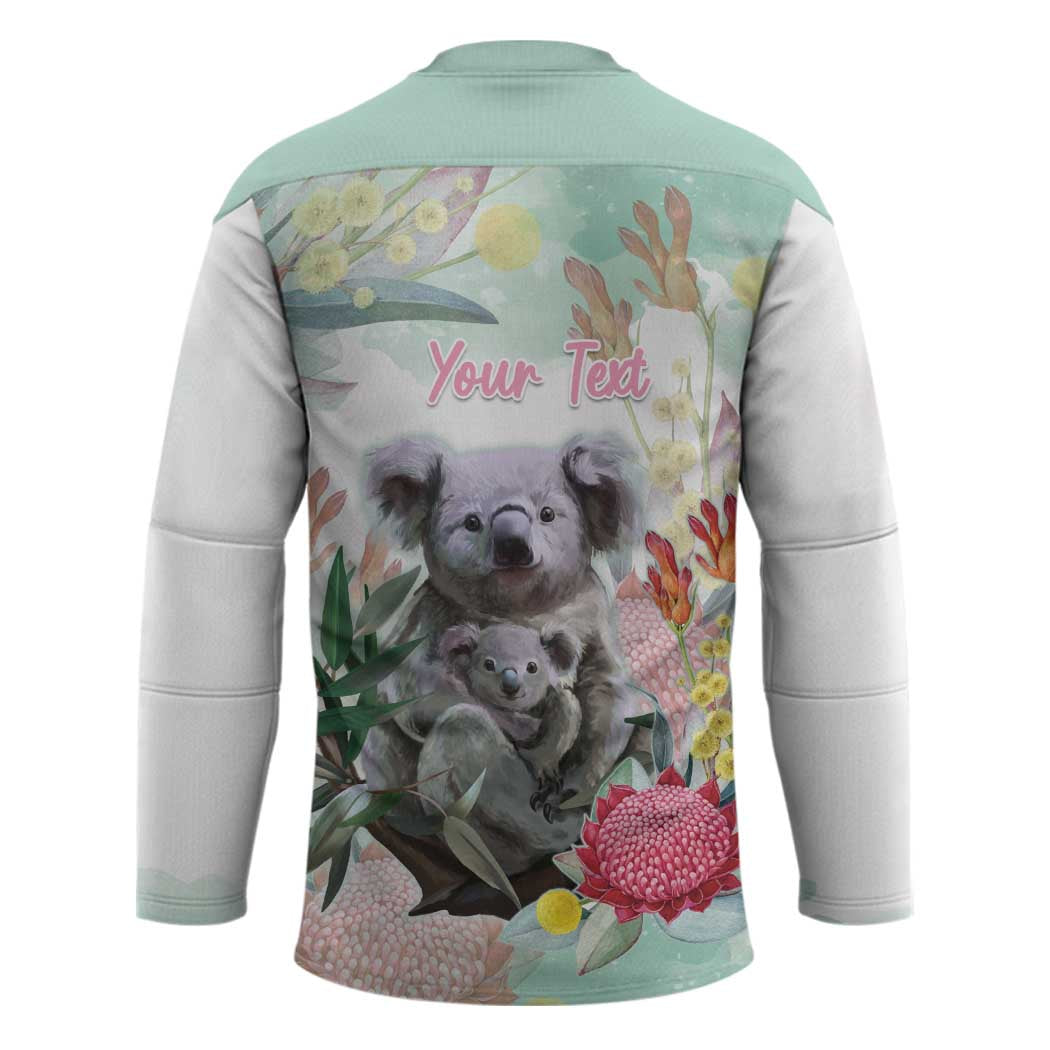 Koala Australia Mother's Day Personalised Hockey Jersey Love ya Heaps Mum Watercolor