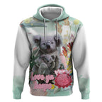 Koala Australia Mother's Day Personalised Hoodie Love ya Heaps Mum Watercolor