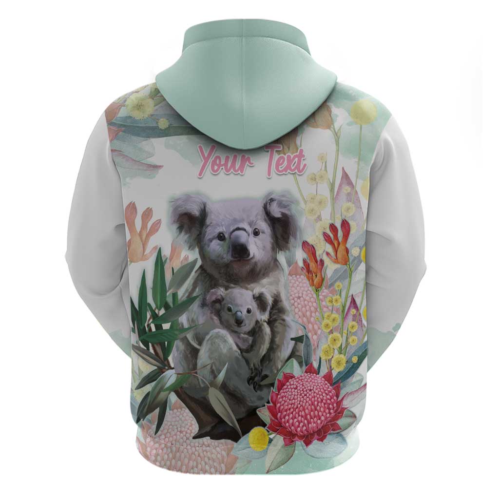 Koala Australia Mother's Day Personalised Hoodie Love ya Heaps Mum Watercolor