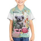 Koala Australia Mother's Day Personalised Kid Hawaiian Shirt Love ya Heaps Mum Watercolor