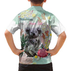 Koala Australia Mother's Day Personalised Kid Hawaiian Shirt Love ya Heaps Mum Watercolor