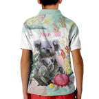 Koala Australia Mother's Day Personalised Kid Polo Shirt Love ya Heaps Mum Watercolor