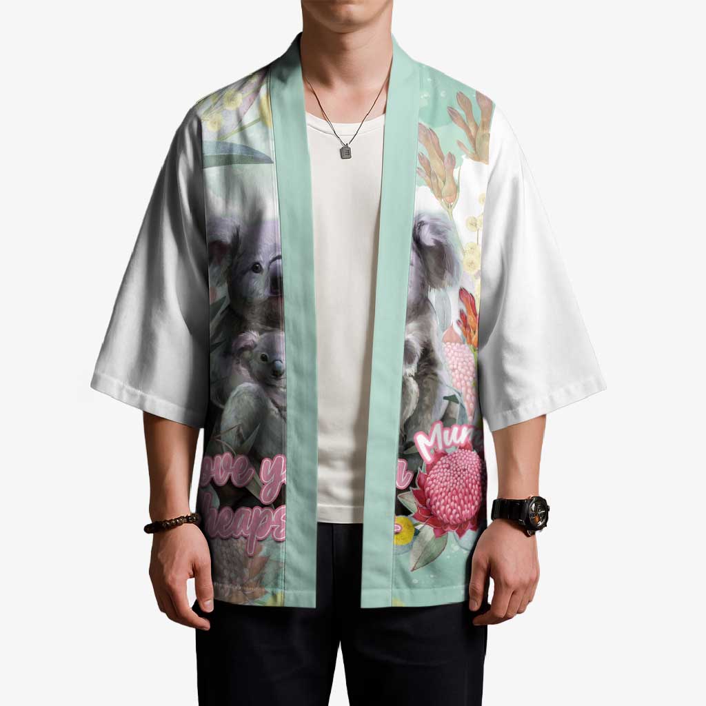 Koala Australia Mother's Day Personalised Kimono Love ya Heaps Mum Watercolor