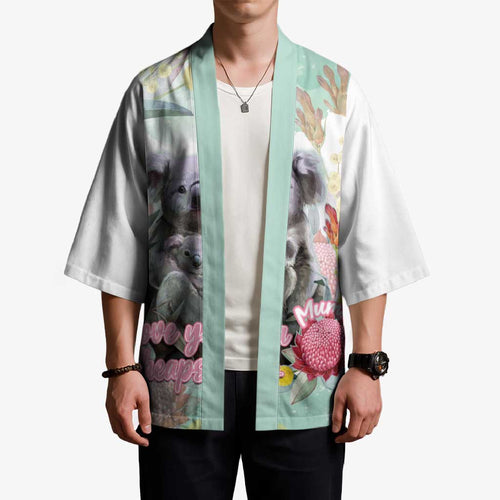 Koala Australia Mother's Day Personalised Kimono Love ya Heaps Mum Watercolor