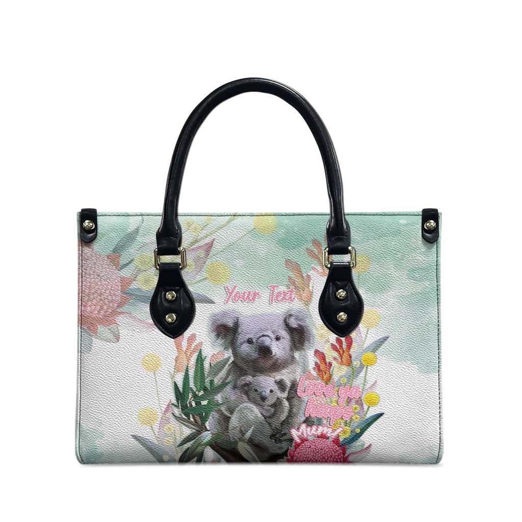 Koala Australia Mother's Day Personalised Leather Bag Love ya Heaps Mum Watercolor