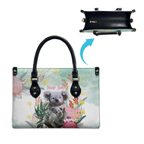 Koala Australia Mother's Day Personalised Leather Bag Love ya Heaps Mum Watercolor
