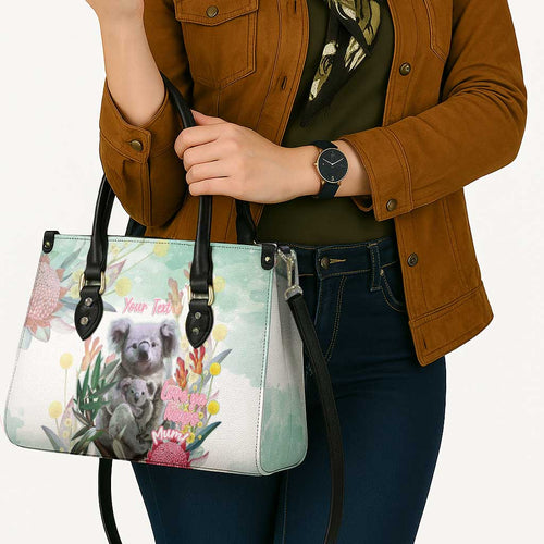 Koala Australia Mother's Day Personalised Leather Bag Love ya Heaps Mum Watercolor
