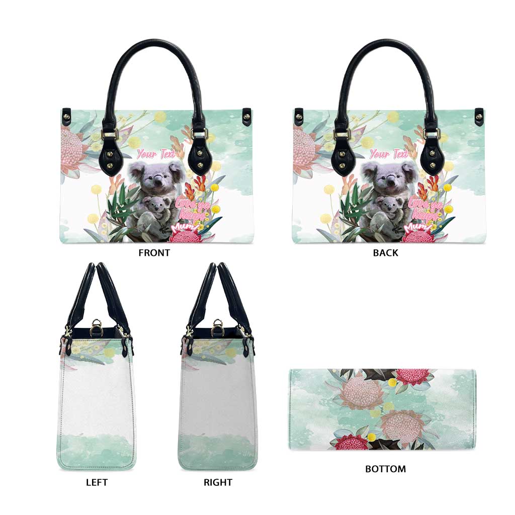 Koala Australia Mother's Day Personalised Leather Bag Love ya Heaps Mum Watercolor