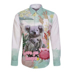 Koala Australia Mother's Day Personalised Long Sleeve Button Shirt Love ya Heaps Mum Watercolor