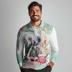 Koala Australia Mother's Day Personalised Long Sleeve Polo Shirt Love ya Heaps Mum Watercolor