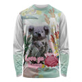 Koala Australia Mother's Day Personalised Long Sleeve Shirt Love ya Heaps Mum Watercolor