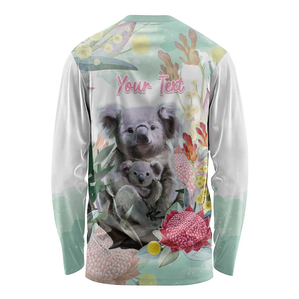 Koala Australia Mother's Day Personalised Long Sleeve Shirt Love ya Heaps Mum Watercolor