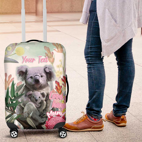 Koala Australia Mother's Day Personalised Luggage Cover Love ya Heaps Mum Watercolor