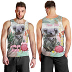 Koala Australia Mother's Day Personalised Men Tank Top Love ya Heaps Mum Watercolor
