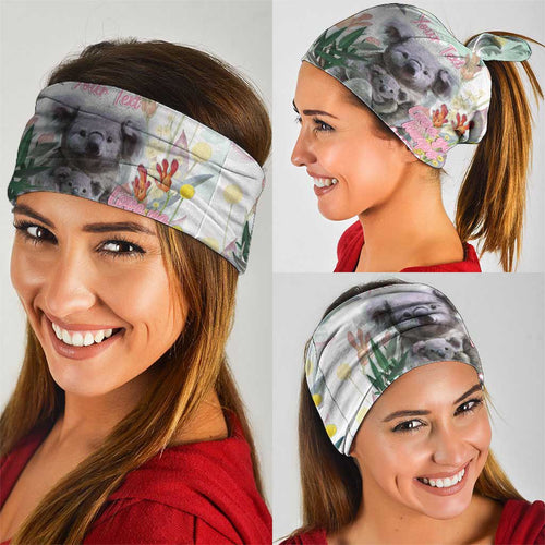 Koala Australia Mother's Day Personalised Neck Gaiter Love ya Heaps Mum Watercolor