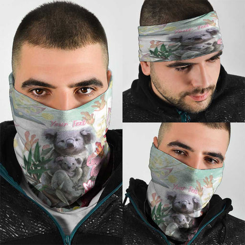 Koala Australia Mother's Day Personalised Neck Gaiter Love ya Heaps Mum Watercolor