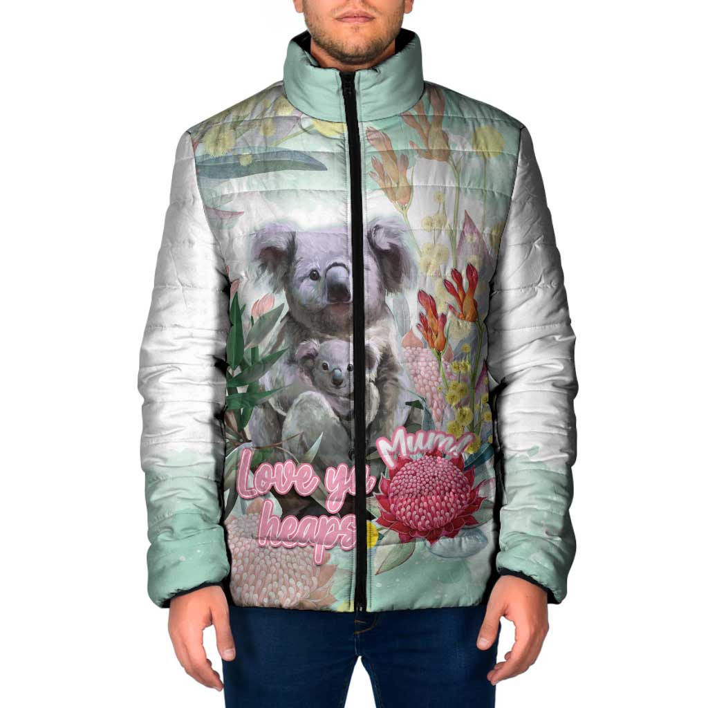 Koala Australia Mother's Day Personalised Padded Jacket Love ya Heaps Mum Watercolor