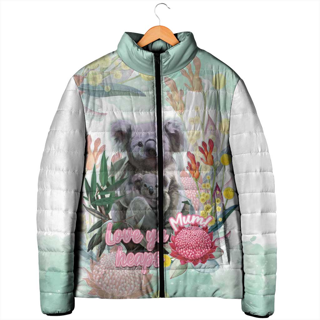 Koala Australia Mother's Day Personalised Padded Jacket Love ya Heaps Mum Watercolor