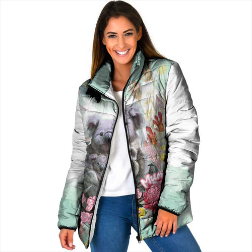 Koala Australia Mother's Day Personalised Padded Jacket Love ya Heaps Mum Watercolor