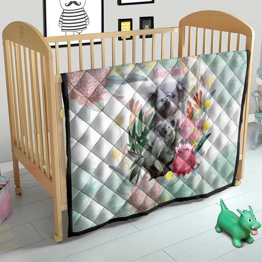 Koala Australia Mother's Day Personalised Quilt Love ya Heaps Mum Watercolor