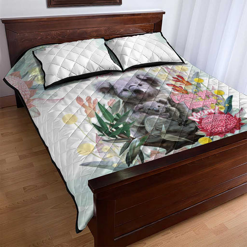 Koala Australia Mother's Day Personalised Quilt Bed Set Love ya Heaps Mum Watercolor