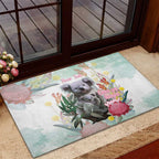 Koala Australia Mother's Day Personalised Rubber Doormat Love ya Heaps Mum Watercolor