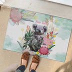 Koala Australia Mother's Day Personalised Rubber Doormat Love ya Heaps Mum Watercolor