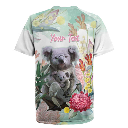 Koala Australia Mother's Day Personalised Rugby Jersey Love ya Heaps Mum Watercolor