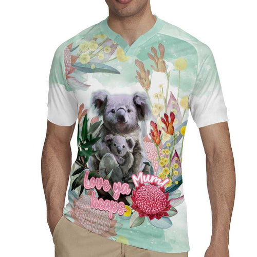 Koala Australia Mother's Day Personalised Rugby Jersey Love ya Heaps Mum Watercolor