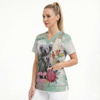 Koala Australia Mother's Day Personalised Scrub Top Love ya Heaps Mum Watercolor