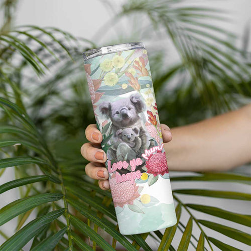 Koala Australia Mother's Day Personalised Skinny Tumbler Love ya Heaps Mum Watercolor