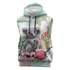 Koala Australia Mother's Day Personalised Sleeveless Hoodie Love ya Heaps Mum Watercolor