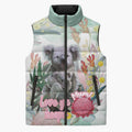 Koala Australia Mother's Day Personalised Sleeveless Puffer Jacket Love ya Heaps Mum Watercolor
