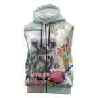 Koala Australia Mother's Day Personalised Sleeveless Zip Hoodie Love ya Heaps Mum Watercolor