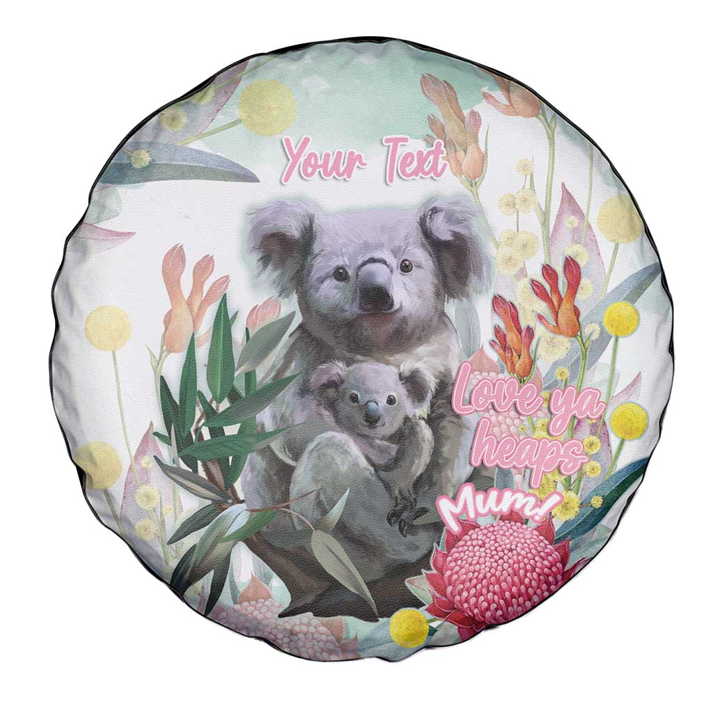 Koala Australia Mother's Day Personalised Spare Tire Cover Love ya Heaps Mum Watercolor