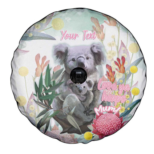 Koala Australia Mother's Day Personalised Spare Tire Cover Love ya Heaps Mum Watercolor
