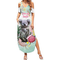 Koala Australia Mother's Day Personalised Summer Maxi Dress Love ya Heaps Mum Watercolor