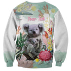 Koala Australia Mother's Day Personalised Sweatshirt Love ya Heaps Mum Watercolor