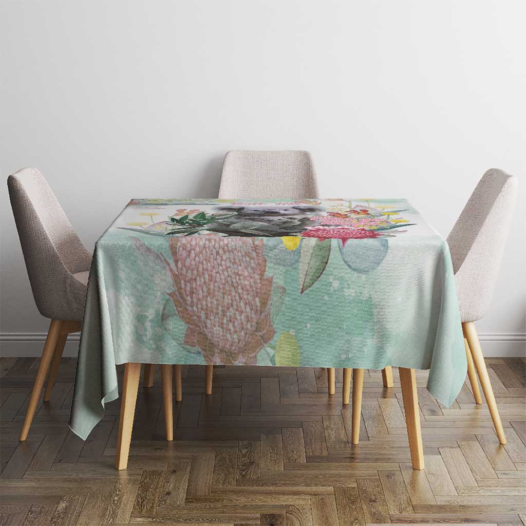 Koala Australia Mother's Day Personalised Tablecloth Love ya Heaps Mum Watercolor