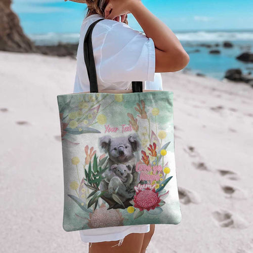 Koala Australia Mother's Day Personalised Tote Bag Love ya Heaps Mum Watercolor