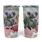 Koala Australia Mother's Day Personalised Tumbler Cup Love ya Heaps Mum Watercolor