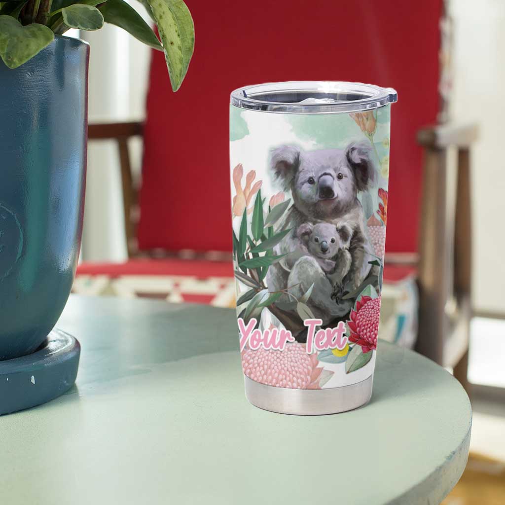 Koala Australia Mother's Day Personalised Tumbler Cup Love ya Heaps Mum Watercolor