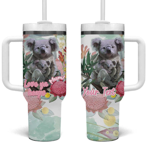 Koala Australia Mother's Day Personalised Tumbler With Handle Love ya Heaps Mum Watercolor