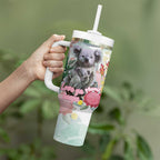 Koala Australia Mother's Day Personalised Tumbler With Handle Love ya Heaps Mum Watercolor