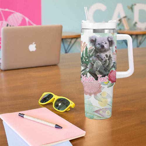 Koala Australia Mother's Day Personalised Tumbler With Handle Love ya Heaps Mum Watercolor
